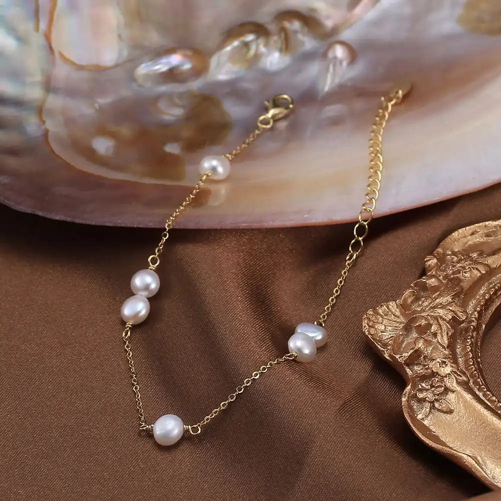 Brățări Din Argint - Brățară din Argint cu Perle Naturale de Cultură Delicate Harmony Pearl Silver