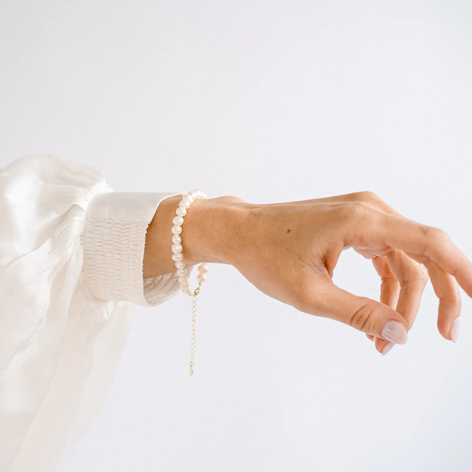 Brățări Din Argint - Brățară din argint cu perle naturale de cultură gold Raw Collection