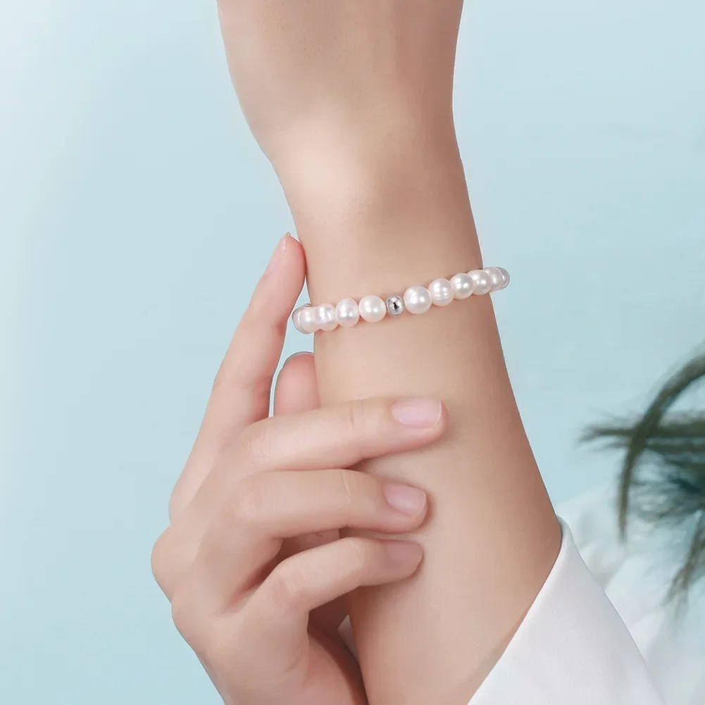 Bijuterii Perle Naturale - Brățară din Argint cu perle naturale de cultură Lustrous Pearl Embrace