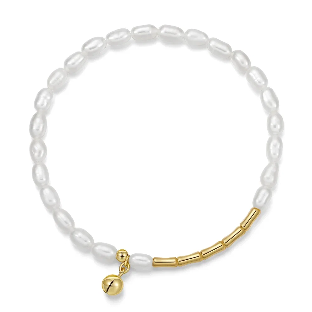 Bijuterii Perle Naturale - Brățară din Argint cu Perle Naturale de Cultură Pearl Melody Gold