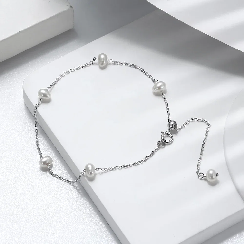 Brățări - Brățară din Argint cu perle naturale de cultură Silver Pearl Whisper