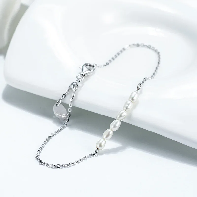 Brățări din argint - Brățară din Argint cu perle naturale de cultură Silver Serenity