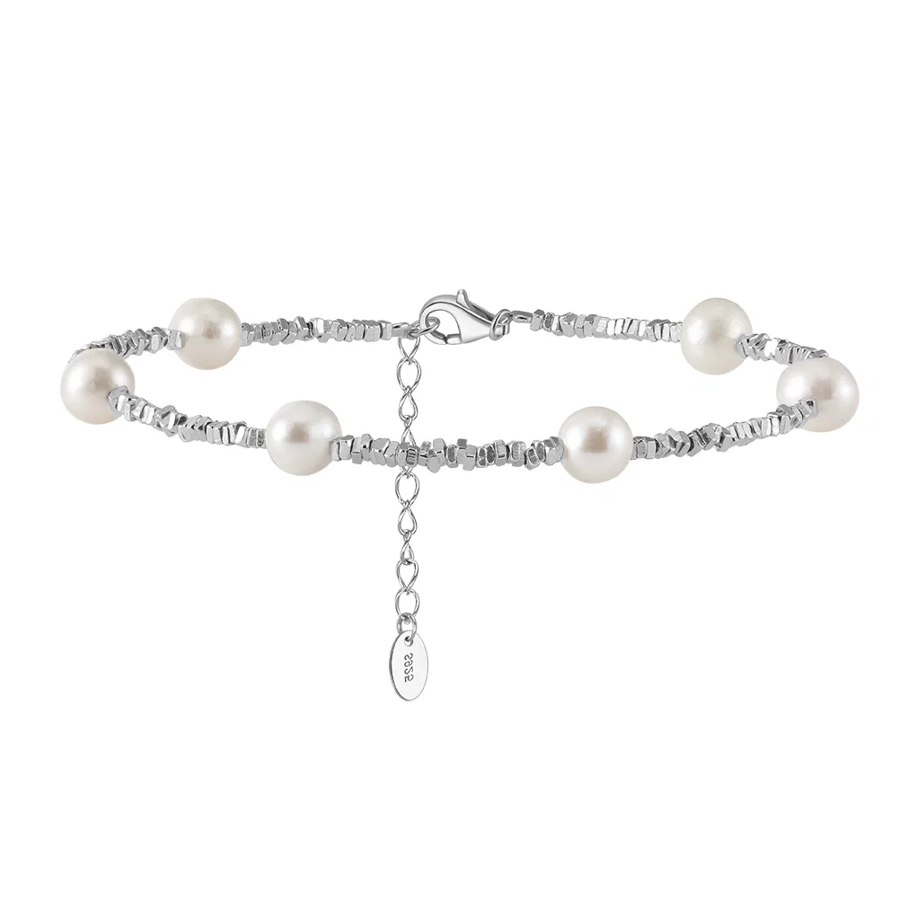 Brățări Din Argint - Brățară din Argint cu Perle Naturale de Cultură Spark Pearl Silver