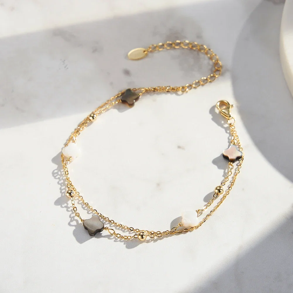 Produse Noi - Brățară din Argint Double Chain Gold