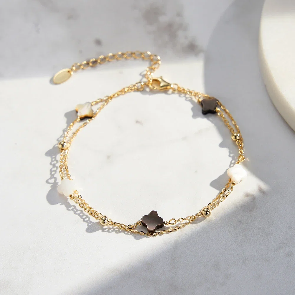 Produse Noi - Brățară din Argint Double Chain Gold
