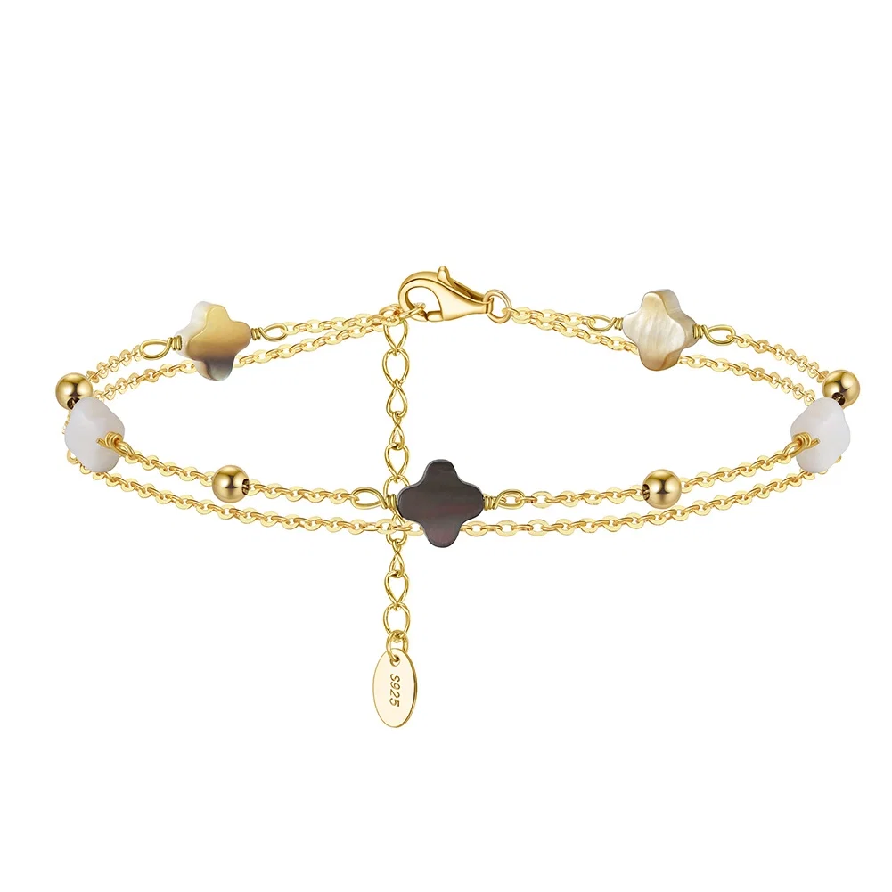 Produse Noi - Brățară din Argint Double Chain Gold