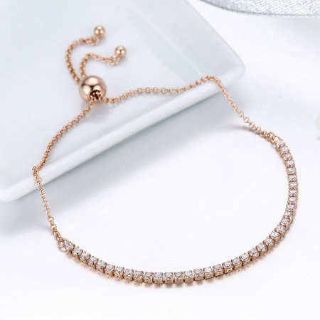 Brățări - Brățară din argint Tennis Star Rose Gold