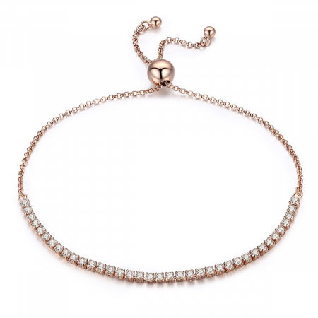 Brățări - Brățară din argint Tennis Star Rose Gold