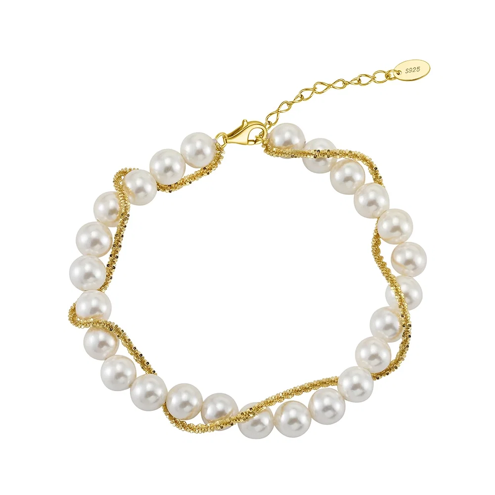 Colecții - Brățară din Argint Twisted  Elegance Gold
