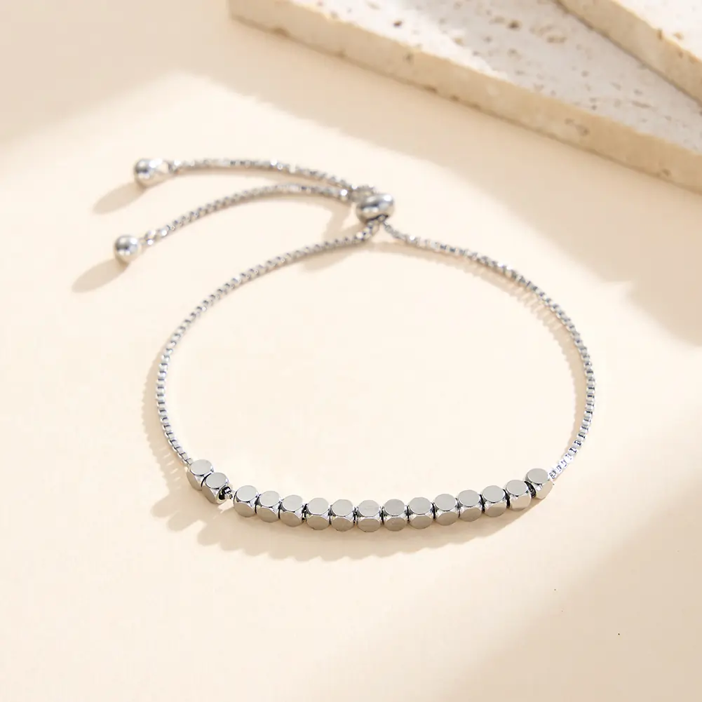 Brățări Statement - Brățară Statement Beads Argintiu