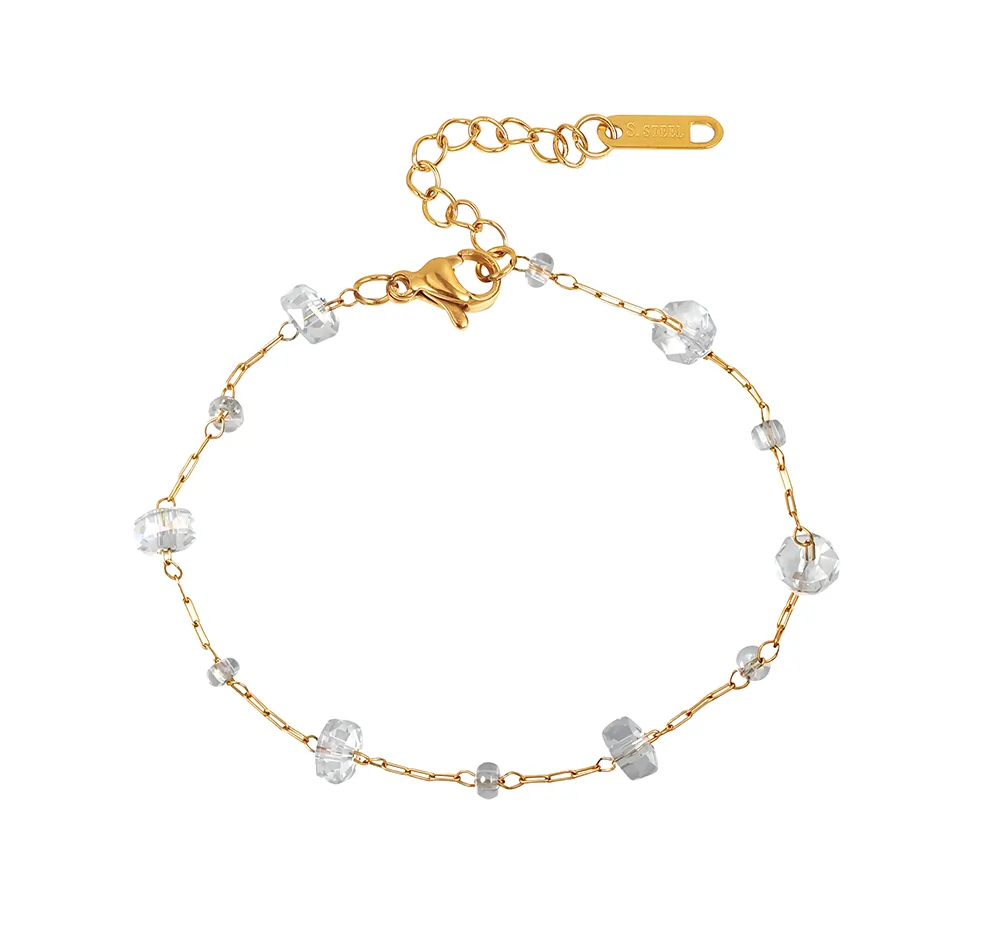 Brățări - Brățară Statement Crystal Auriu