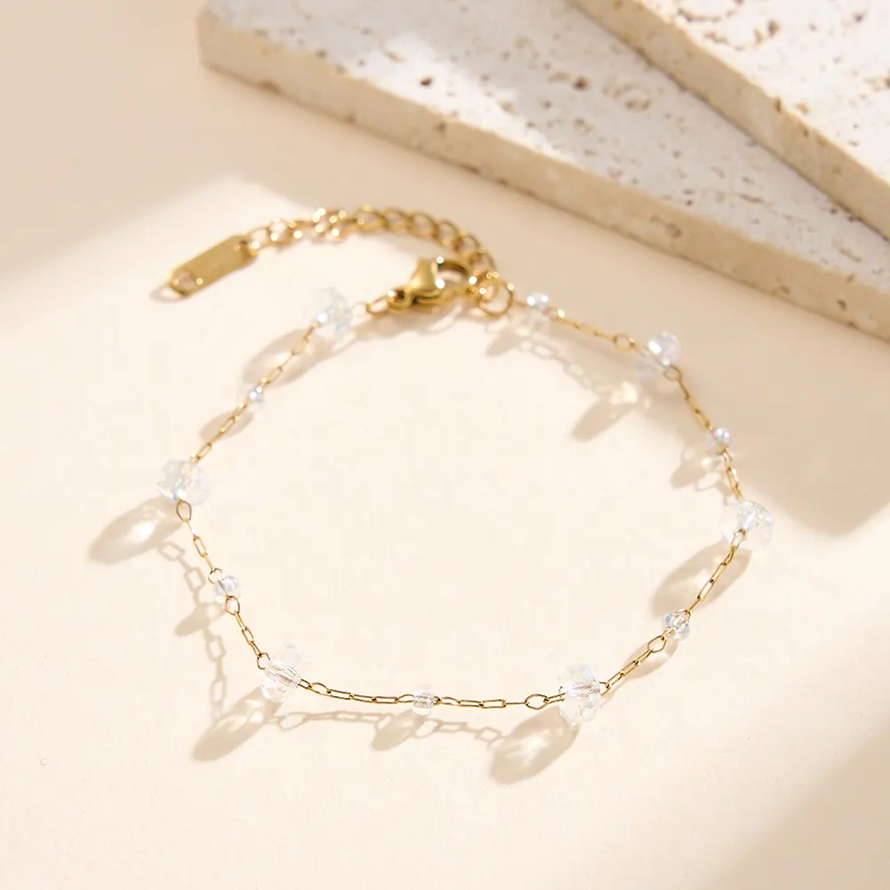 Brățări - Brățară Statement Crystal Auriu