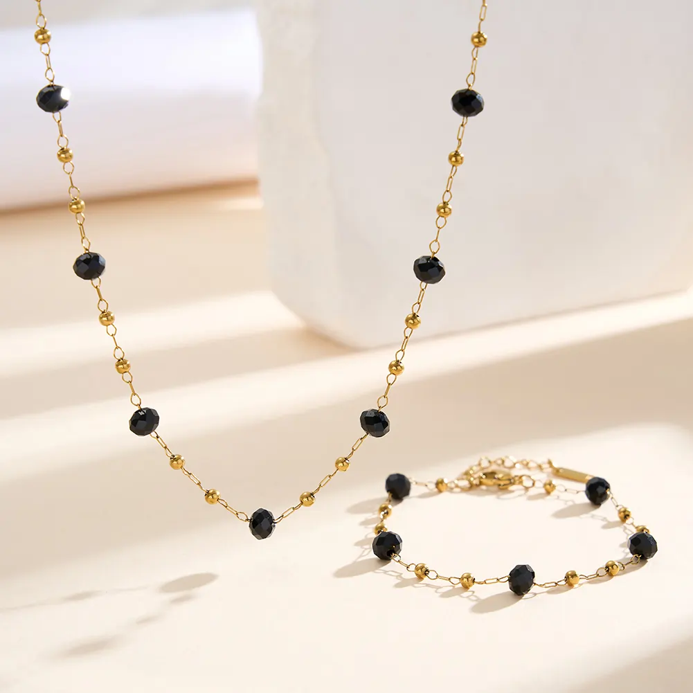 Brățări - Brățară Statement Onyx Auriu