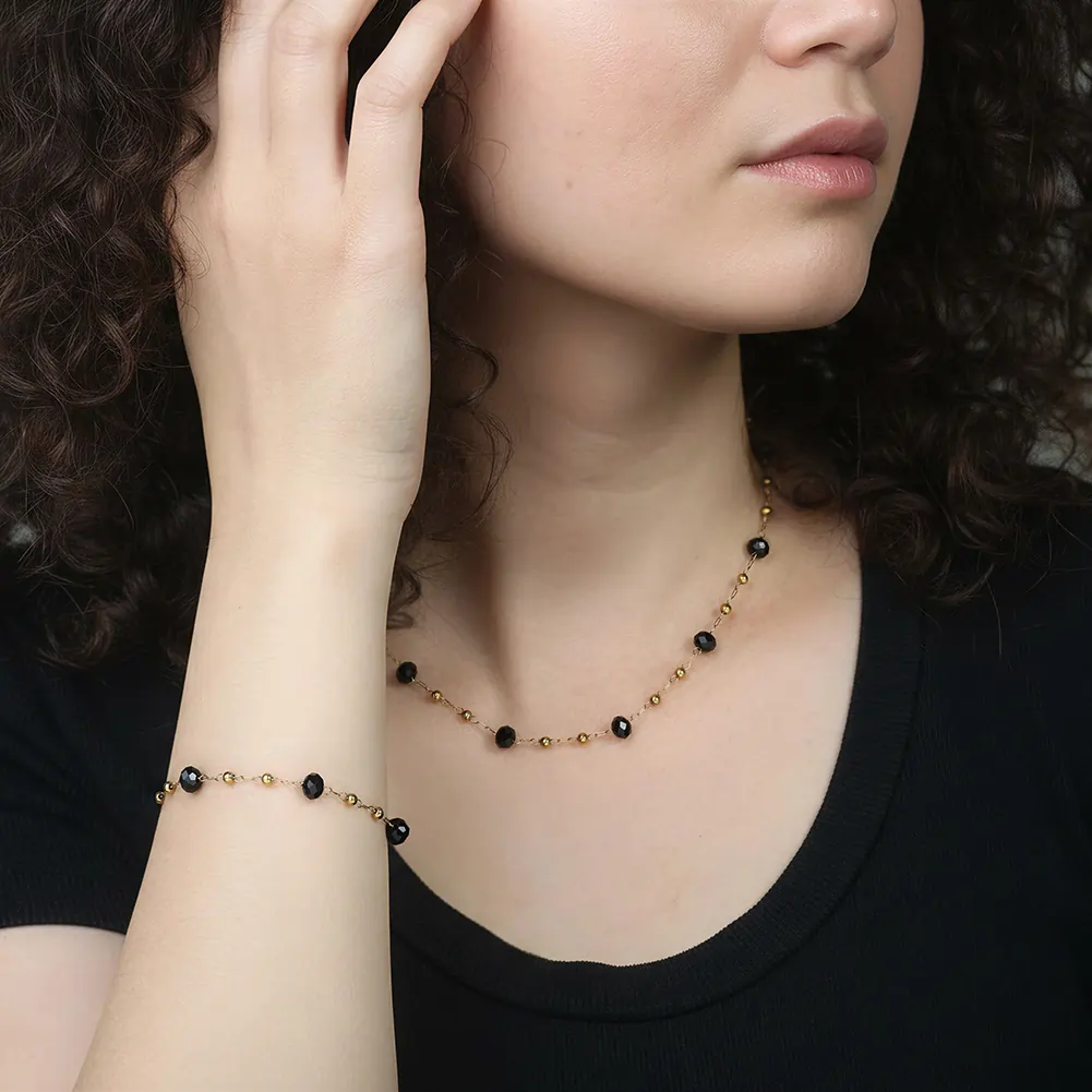 Brățări - Brățară Statement Onyx Auriu