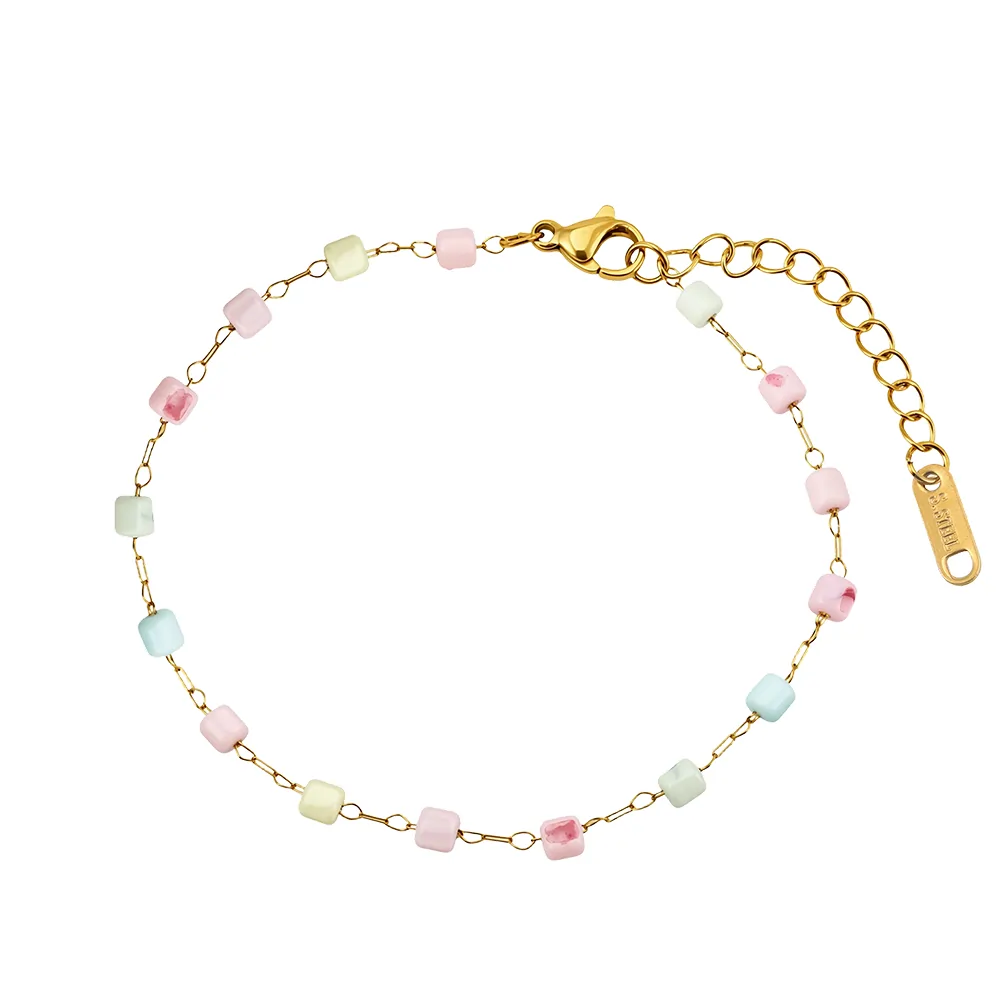 Brățări - Brățară Statement Pastel Auriu