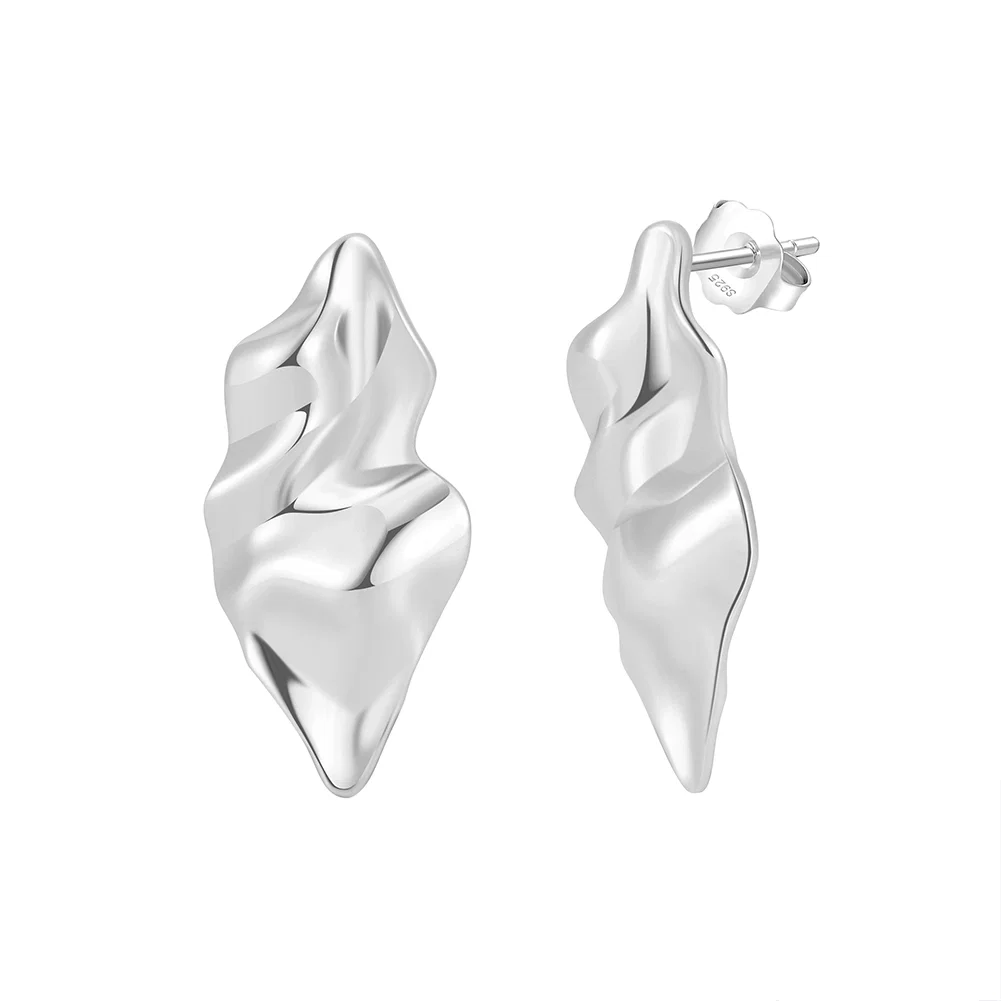 Colecții - Cercei din Argint Abstract Sculptural Stud Silver