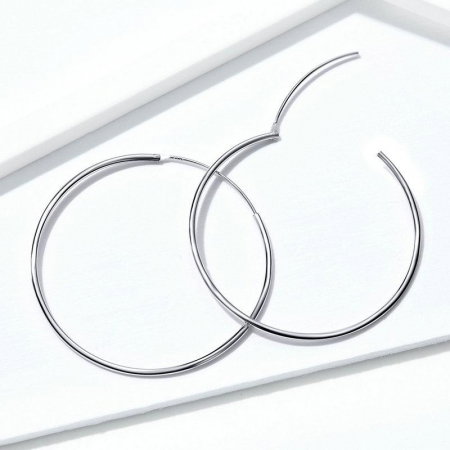 Cercei - Cercei din argint Big Round Hoop