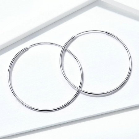 Cercei - Cercei din argint Big Round Hoop