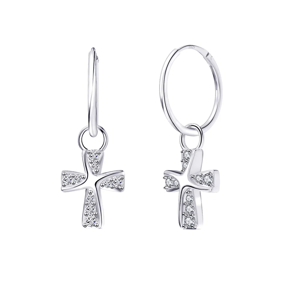 Cercei - Cercei din Argint Cross Silver
