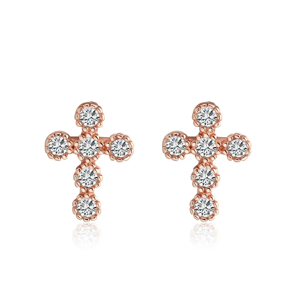 Cercei - Cercei din Argint Crystal Faith Studs Rose