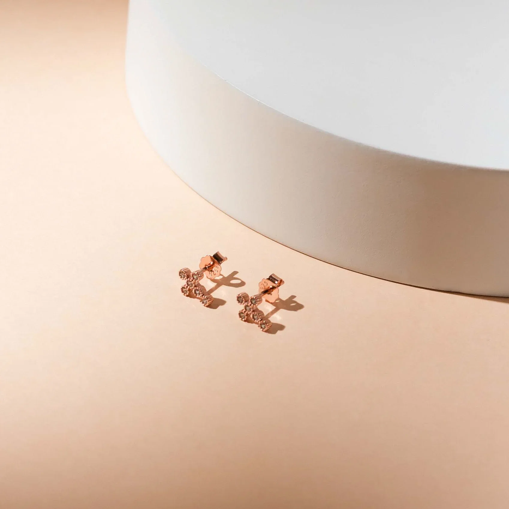 Cercei - Cercei din Argint Crystal Faith Studs Rose
