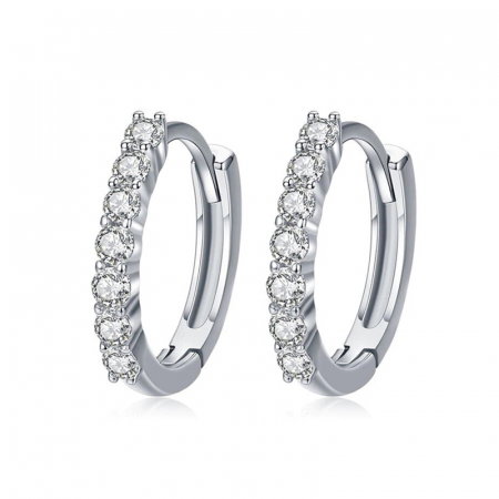 Colecții - Cercei din argint Crystal Hoop
