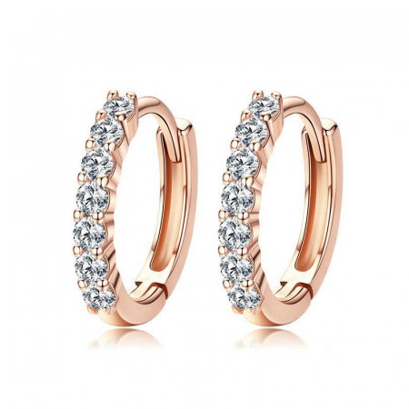 Cercei - Cercei din argint Crystal Hopp Rose