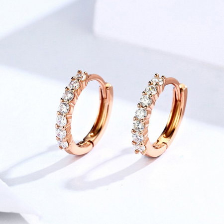 Cercei - Cercei din argint Crystal Hopp Rose