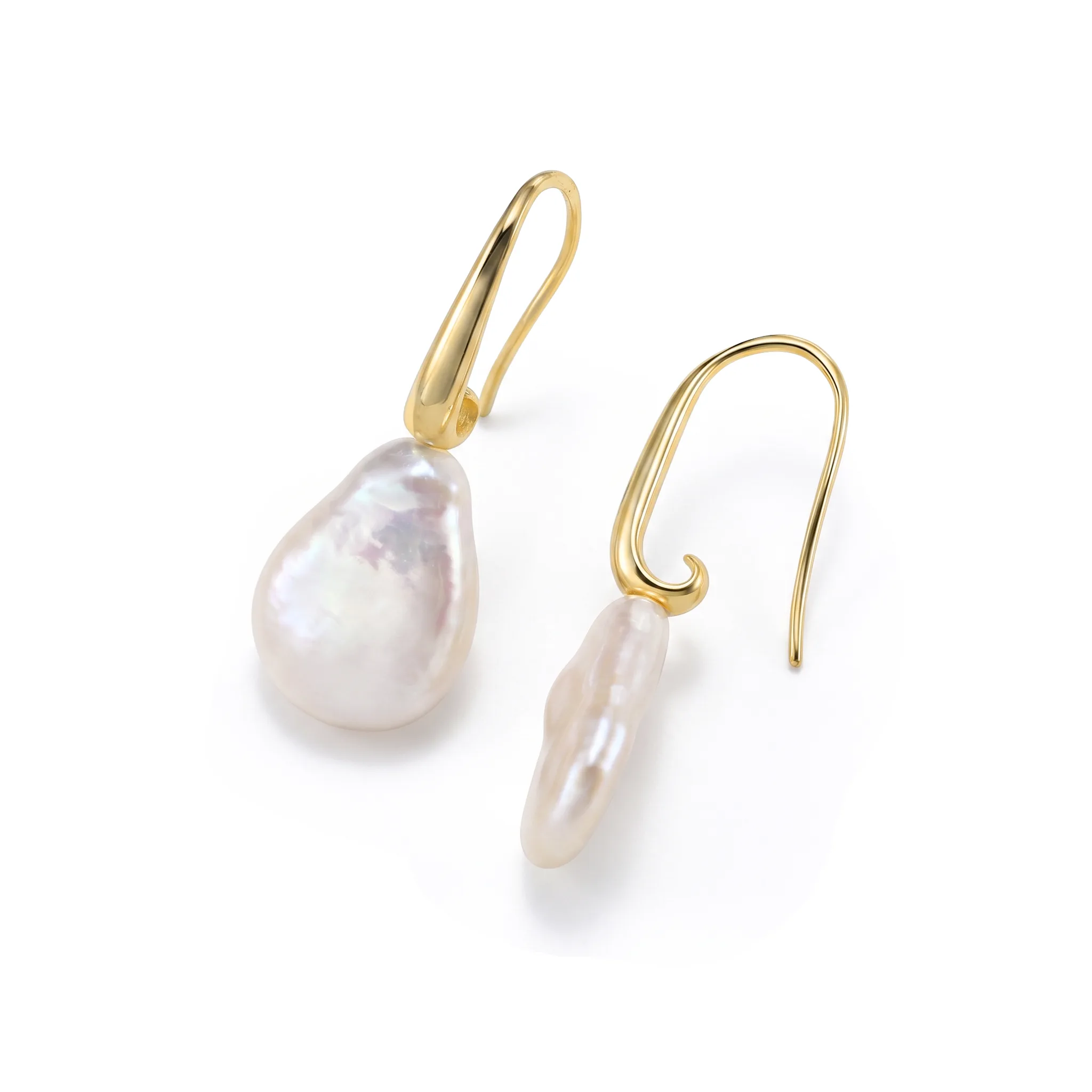 Colecții - Cercei din Argint cu Perle Naturale de Cultură Golden Drop Baroque