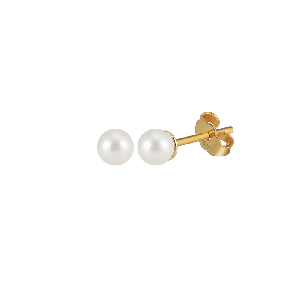 Cercei din argint - Cercei din Argint cu Perle Naturale de Cultură Sterling Gold