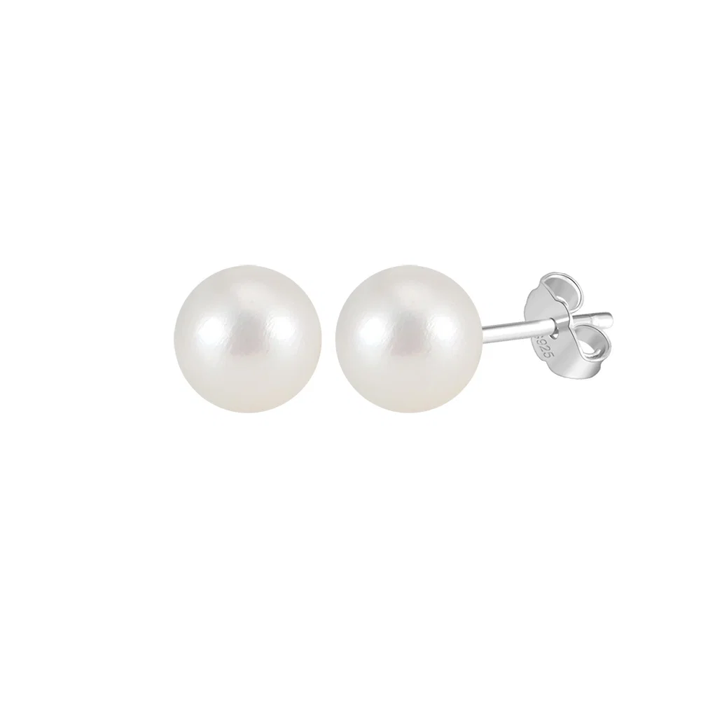 Cercei din argint - Cercei din Argint cu Perle Naturale de Cultură Sterling Silver