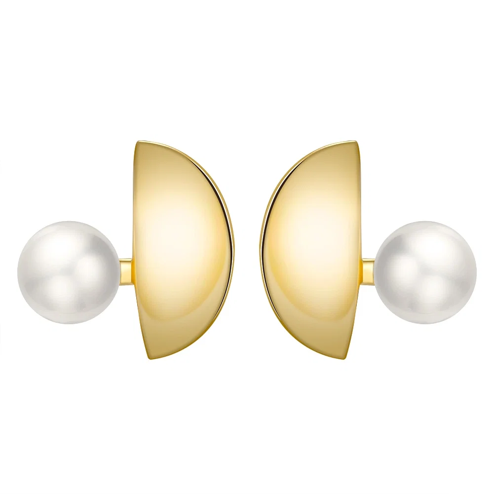Cercei Perle - Cercei din Argint cu Perle Naturale Moonlit Pearl