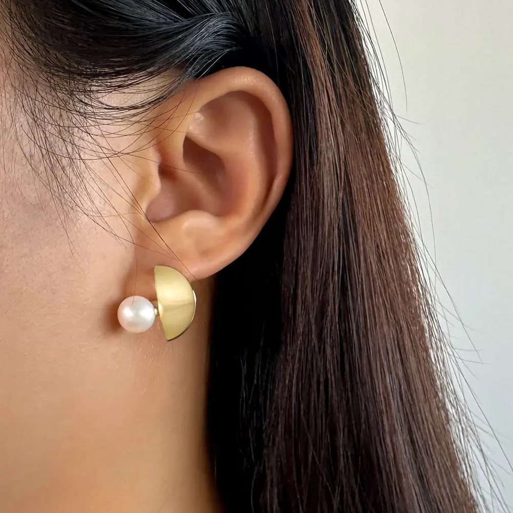 Cercei Perle - Cercei din Argint cu Perle Naturale Moonlit Pearl
