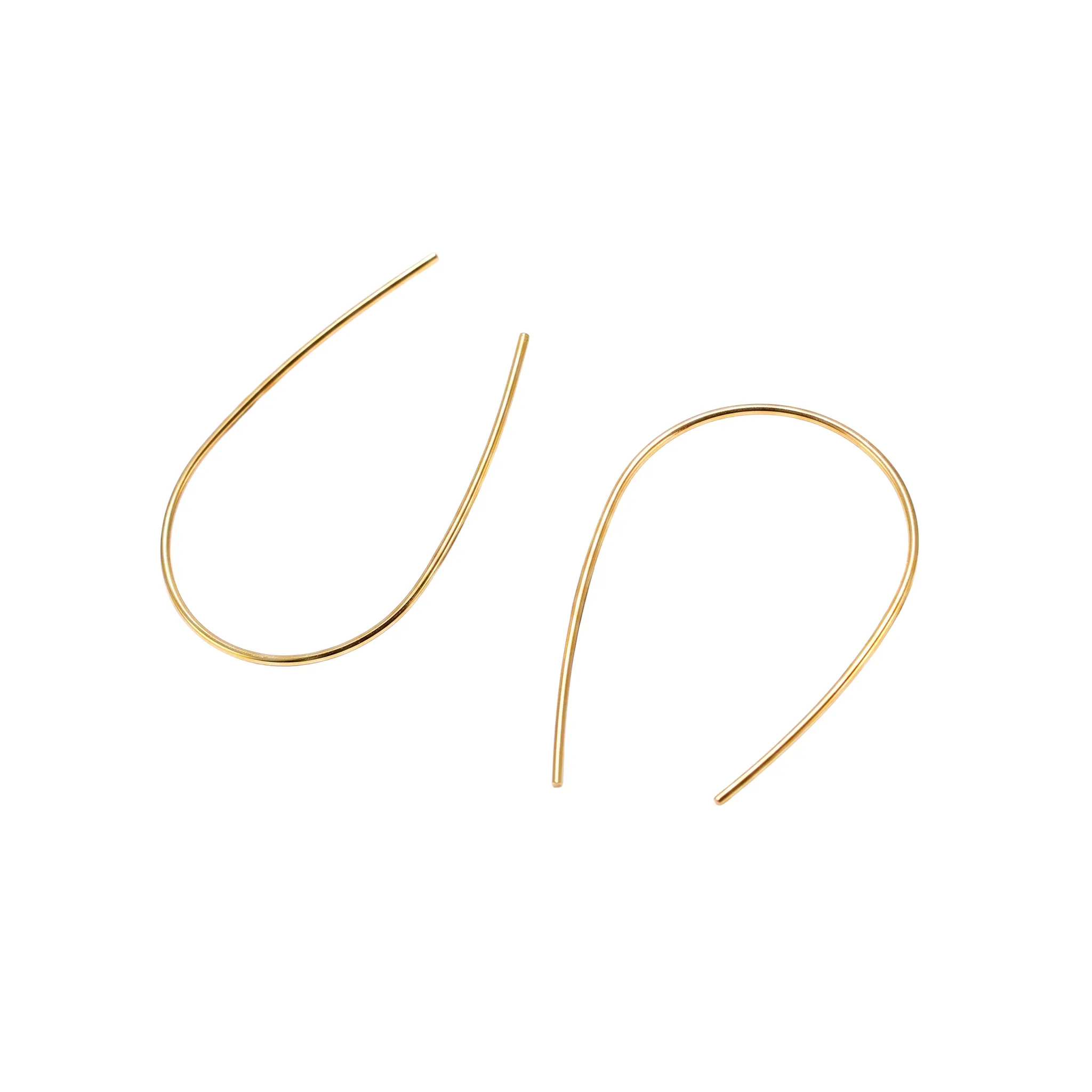Cercei din argint - Cercei din Argint Golden Arc Simplicity