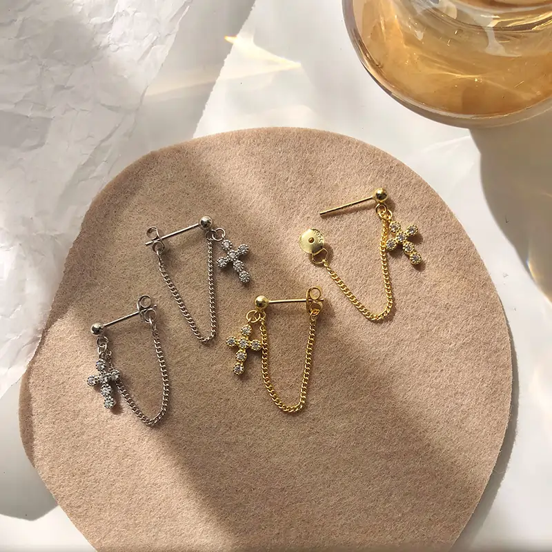 Cercei Din Argint - Cercei din Argint Golden Constellation Drops