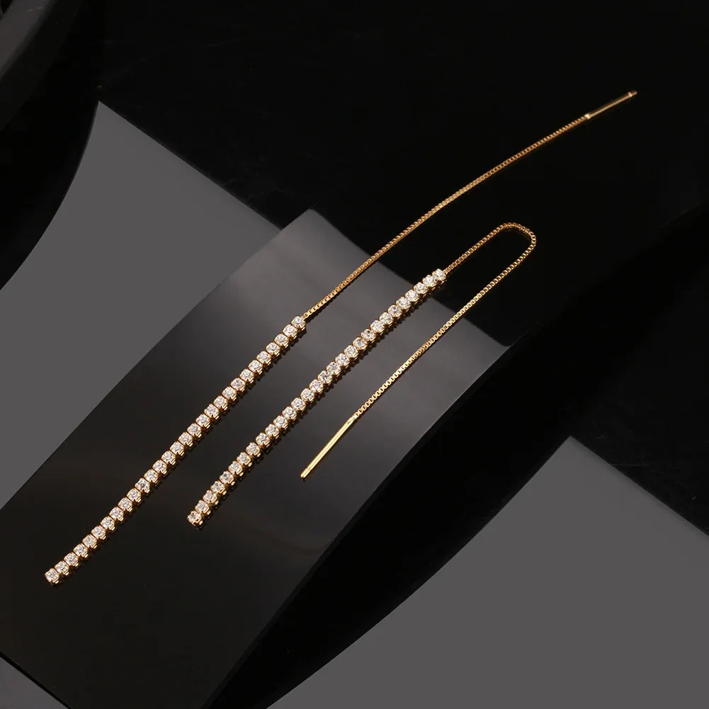 Cercei - Cercei din Argint Golden Glitter Threads