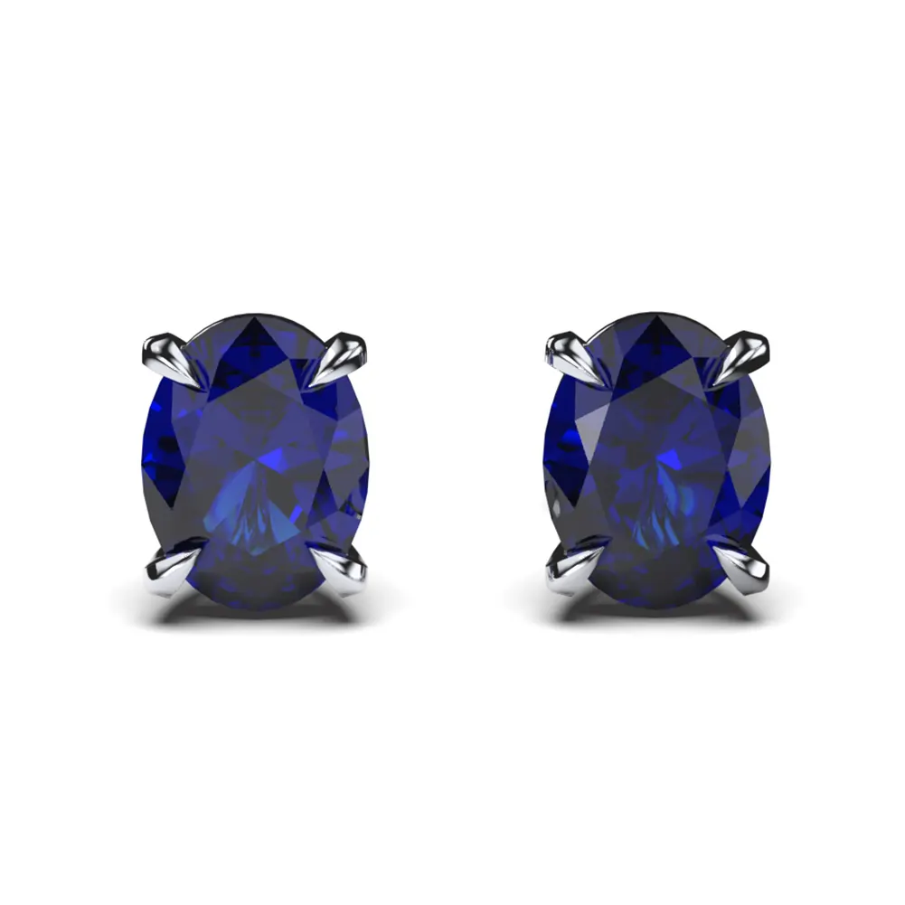 Colecții - Cercei din Argint Halo Brilliance Studs Blue