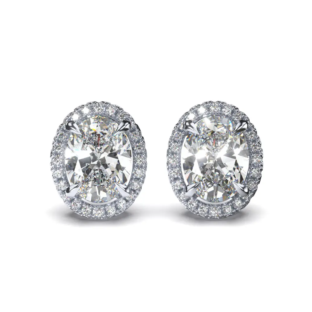 Colecții - Cercei din Argint Halo Brilliance Studs Silver