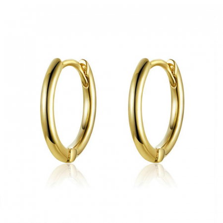 Cercei - Cercei din argint Huggie Hoop Gold