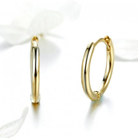 Cercei - Cercei din argint Huggie Hoop Gold