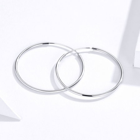 Cercei - Cercei din argint Medium Round Hoop