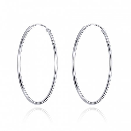 Cercei - Cercei din argint Medium Round Hoop