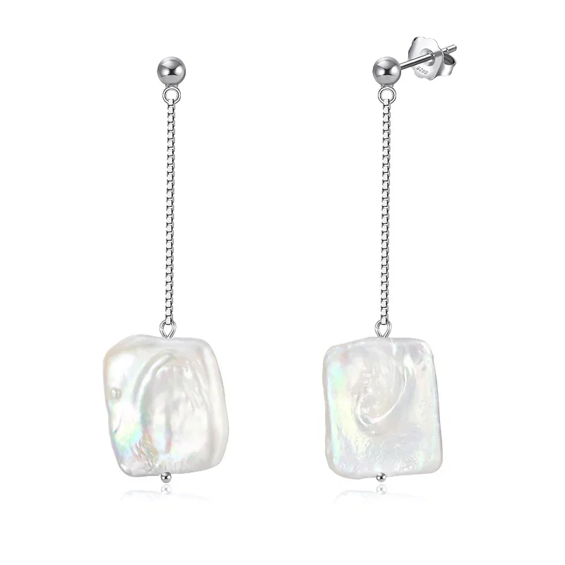 Colecții - Cercei din Argint Pearl Baroque Waterfalls Silver