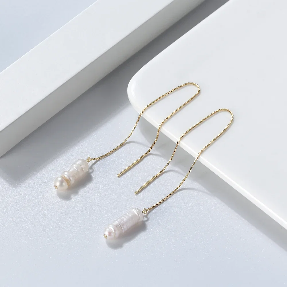 Cercei din argint - Cercei din Argint Pearl Serenity Strings
