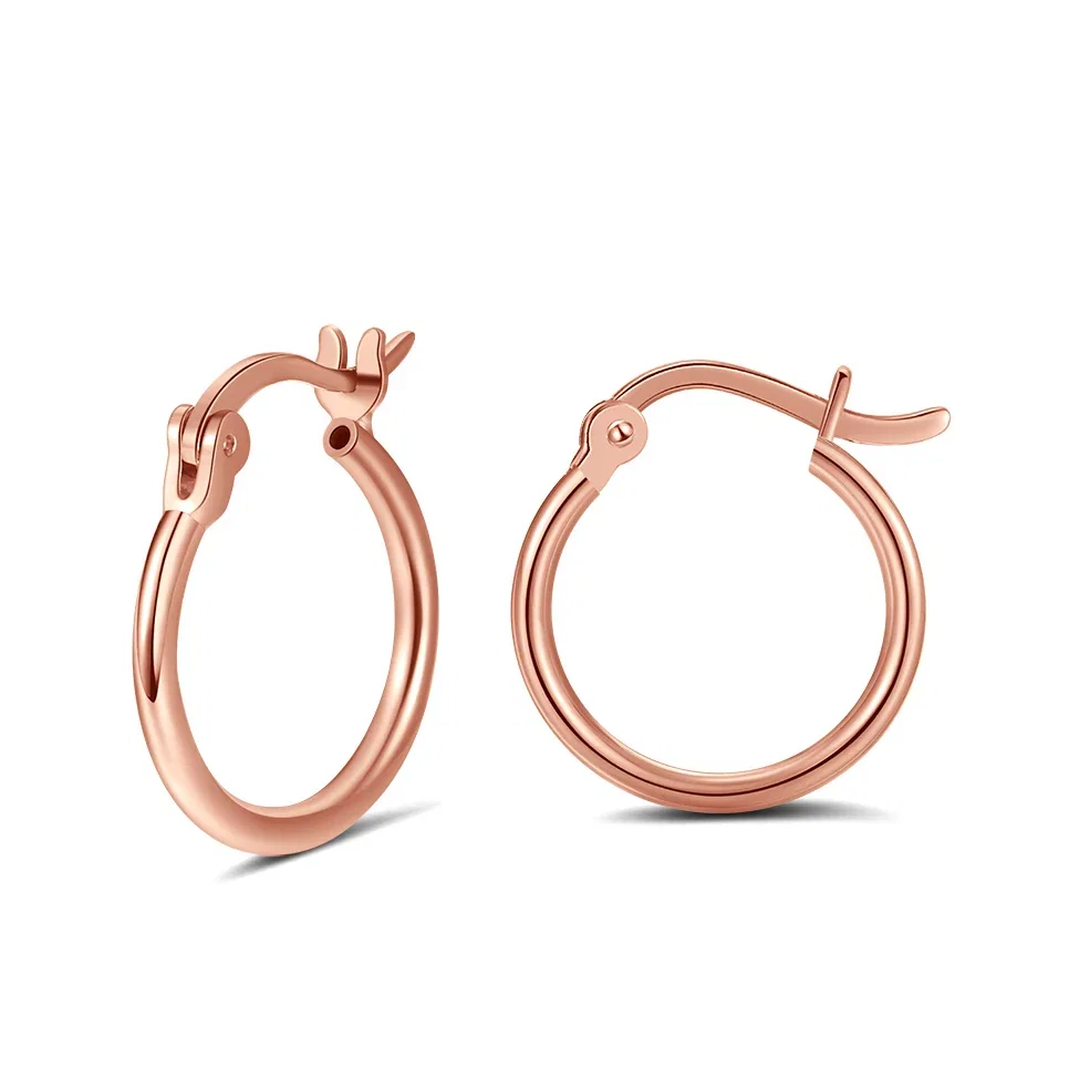 Cercei - Cercei din Argint Rose Hoop Classics