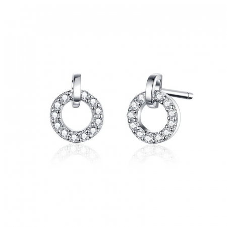 Cercei - Cercei din argint Round Drop Studs