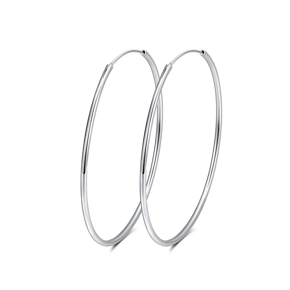 Cercei - Cercei din Argint Silhouette Hoop Elegance Big