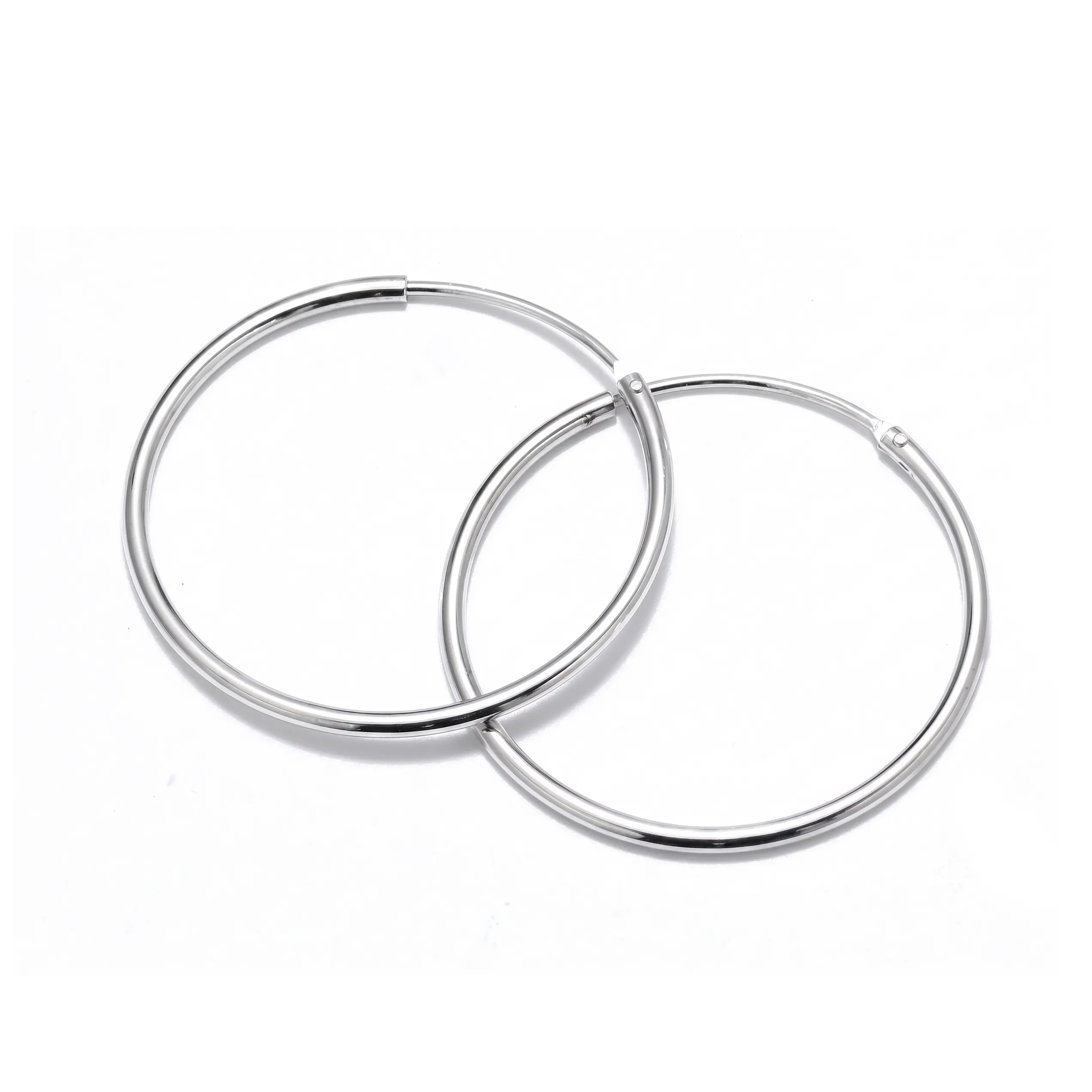 Cercei din argint - Cercei din Argint Silhouette Hoop Elegance Medium