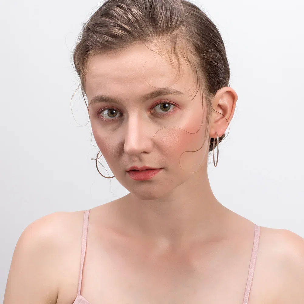 Cercei - Cercei din Argint Silhouette Hoop Elegance Medium
