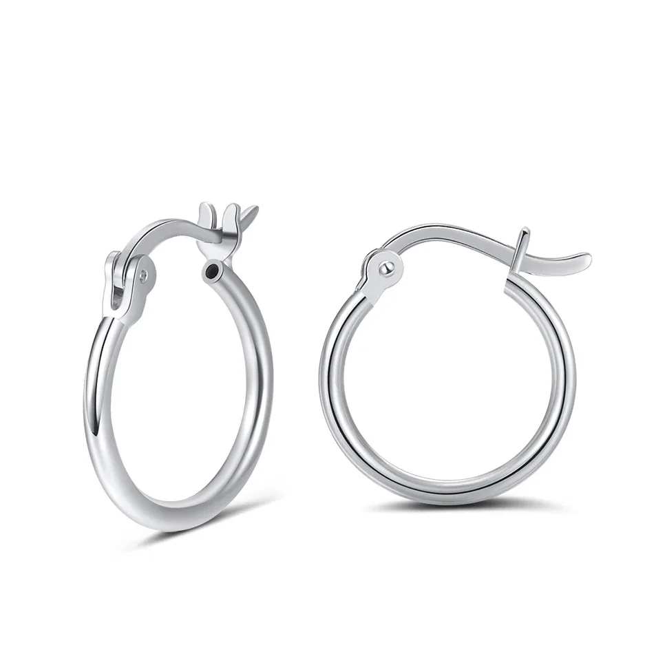 Cercei din argint - Cercei din Argint Silver Hoop Classics